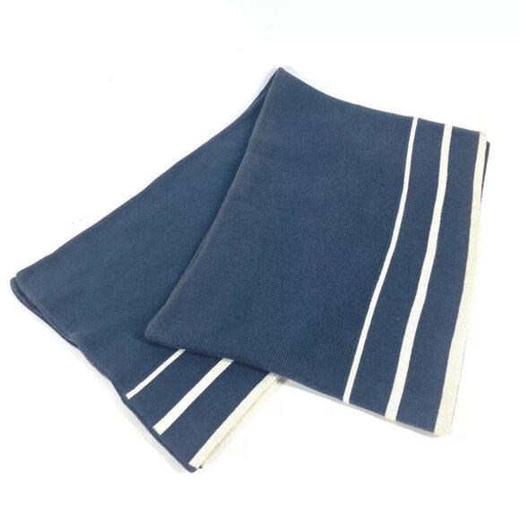LOUIS VUITTON Louis Vuitton Cup LVCUP logo Scarf cotton / Cashmere Navy/White - Picture 1 of 10